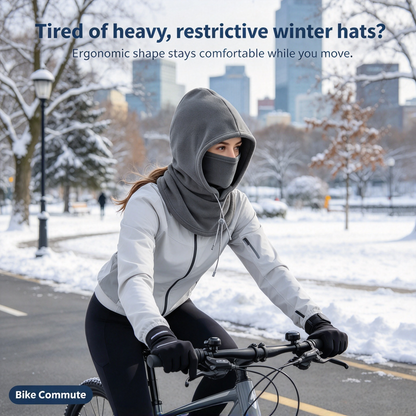 🔥 LAST DAY SALE – 50% OFF ❄️ 2-Piece Plush-Lined & Thickened Winter Face Mask and Hat Set – Windproof, Full Face & Neck Protection🔥🔥